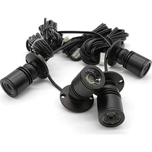 1.5W 12VDC LED Mini Spotlight Jewelry Showcase Display Lighting Fixture For Indoor Home Cafe Shop Surface Mount Wall Light