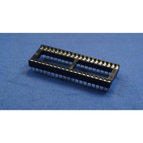 10pcs IC socket 40 Pin 2.54mm Pitch 2 rows space 15.24mm Tin plate Vertical DIP Through hole