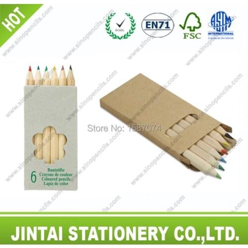 100sets,1 set =8pc color pencil into Paper tube with pencil sharpener