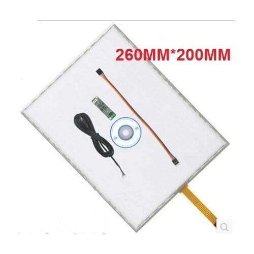 260*200 MM New 12.1 inch Resistance touch panel 4 line touch screen with USB driver card