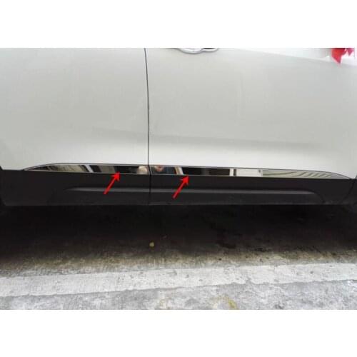 4pcs for Haval H2s 2017-2019 Body trim Door guard Stainless steel