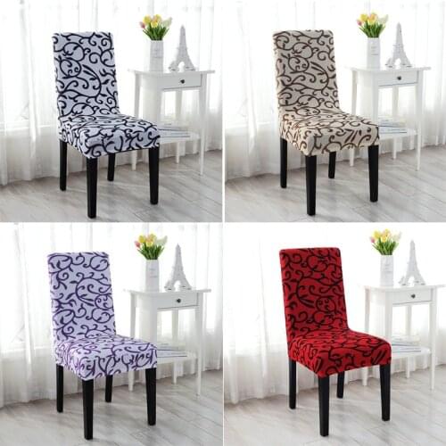 Chair Cover Elastic Spandex European Printed Chairs Case Seat Covers Stretch Elasticated for Kitchen Dining Room Furniture