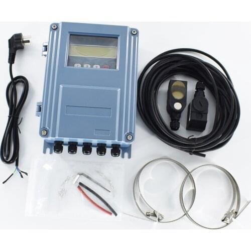Digital Ultrasonic flowmeter TDS-100F DN50mm-700mm Outside the clip-on M2 Transducer Wall-mount water Flow Meter