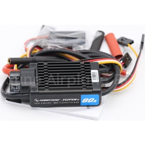 Hobbywing FlyFun V5 80A Brushless ESC 3-6S Lipo for RC Done Airplane