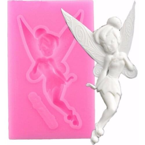 JX-LCLYL 3D Fairy Figure Mould Silicone Fondant Cake Sugarcraft Chocolate Decor Mould New