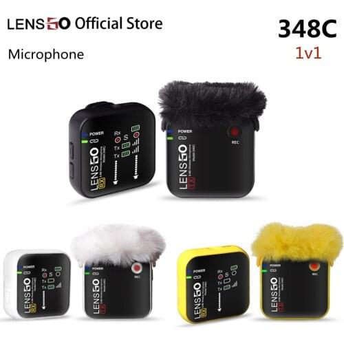 Lensgo DM2 Lavalier Microphone Anti-interference 6m/19.7ft Wired Recording Microphone for video vlog, live streams Lapel Mic
