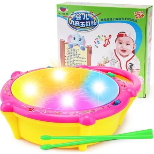 Mini Drum Music Instrument Rattle for Kid Flash Education Baby Girl Boy Toy Child Bed Bell Mobile Cot Newborn Toddler Stroller