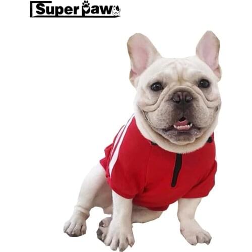 Fashion Sports Style Dog Hoodie Jacket Clothes Pet Winter Warm Apparel For Small Medium Dogs Chihuahua French Bulldog Pug TPC01