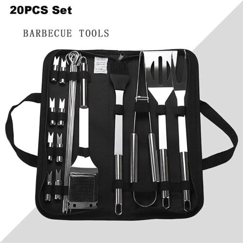 Barbecue Tools Set Grill Accessories Household BBQ Grill Set Barbecue Party Tools Outdoor Portable Bag BBQ Tools