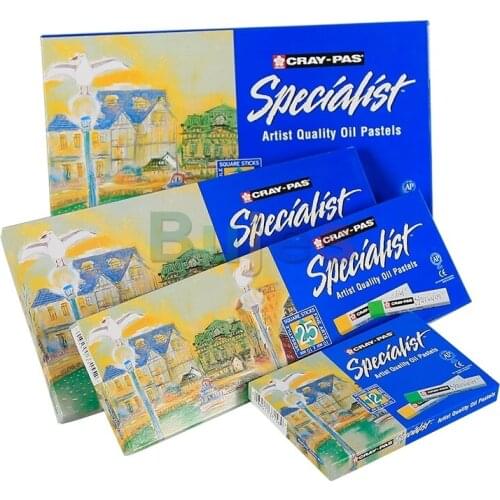 Sakura Oil Pastel ESP 12 25 36 50 Colors set, Pastel Stick Soft Oil Pastel Oil Crayons Pastels Blue Box Packaging, Art Supplies