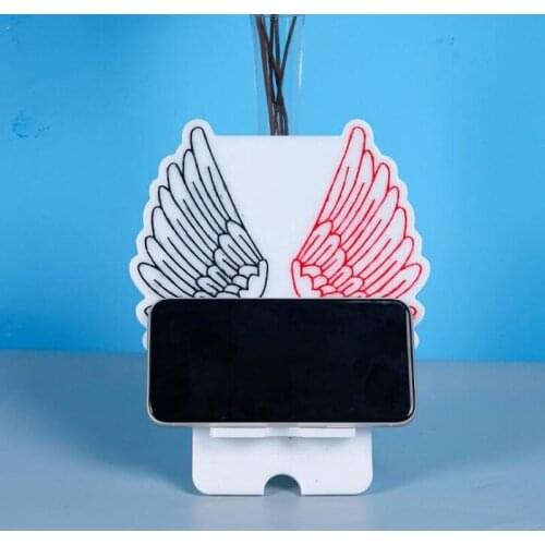 New DIY Epoxy Mould Wings Phone Holder Silicone Mold Products Mirror Jewelry Molds Wholesale Drop Shipping 2021