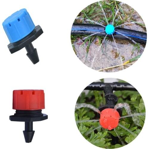 20pc 8 Hole Garden Adjustable Irrigation Sprinkler 1/4 Inch Anti-Blocking Dripper Garden Sprinkler Device Lawn Irrigation System