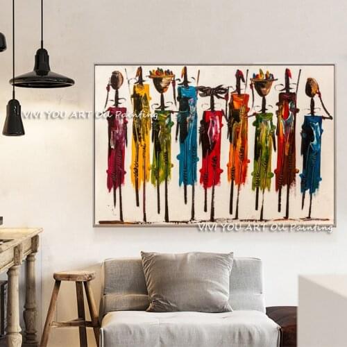 Christmas Wall Art Abstract Character Oil Painting On Canvas 100% Handmade Thick Acrylic Painting For Bedroom Home Decoration