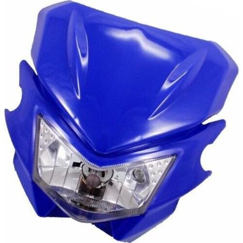 Blue Off Road Dirt Bike Headlight For Honda Kawasaki Suzuki Yamaha Buell CR