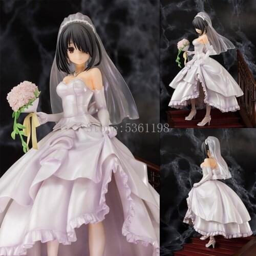 Date A Live Kurumi Tokisaki Sexy Girl Anime Figure Wedding Dress Ver. Japanese Adult Figure PVC Action Figure Toys Gift