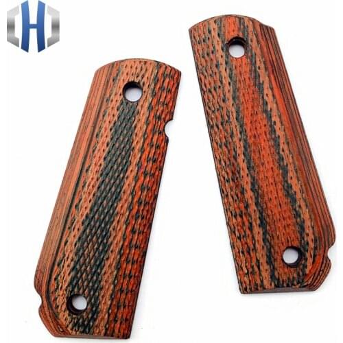 2Pieces Gun 1911 High-quality Mahogany Handle Patch Custom CNC Gun Handle Knife Handle Material