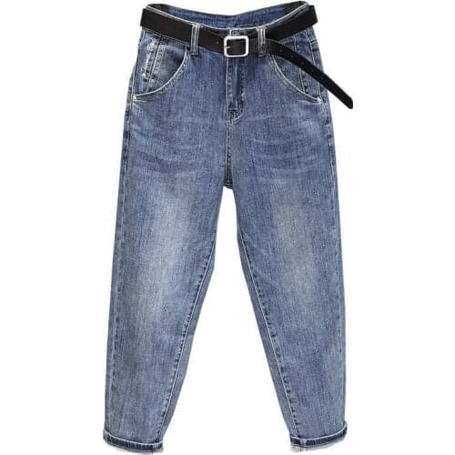 Py1031 2020 spring summer autumn new women fashion casual Denim Pants woman female OL baggy jeans women high waisted jeans