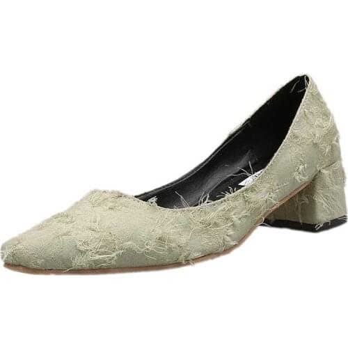 Net Red Single Shoes Female 2019 New Autumn Wild Shallow Mouth Womens High-heeled Fairy Small Fragrance Gentle Evening Shoes