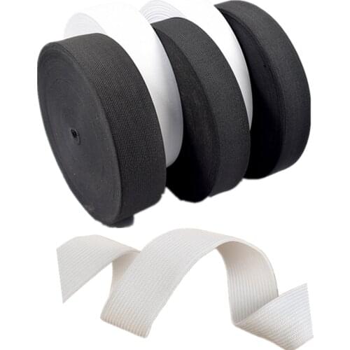 1.5/1.8/2.0/2.5cm black and white rubber band DIY sewing pants waist elastic band
