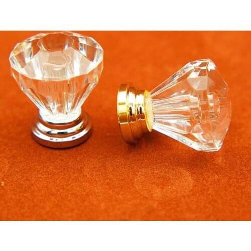 10pcs Dia 19mm 25mm 31mm Clear Acrylic Kitchen Cabinet Knobs Cupboard door Dresser Drawer Furniture Handle Pulls