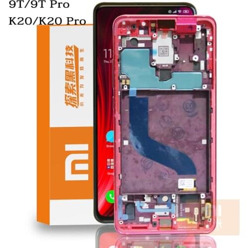 100% Tested 6.39'' Amoled for XiaoMi 9T Pro LCD with frame for XIAOMI K20 Pro Display Touch Screen Digitizer Repair Parts