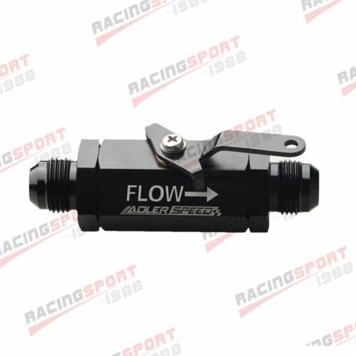 -16AN AN16 16AN AN-16 Aluminum Fuel Shut Off Valve Fitting BLACK