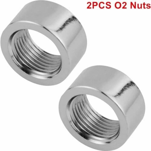 2PCS O2 Oxygen Sensor Stepped Mounting Boss Nut Bung Universal Fit For Standard Oxygen Sensor With M18 x 1.5 Thread