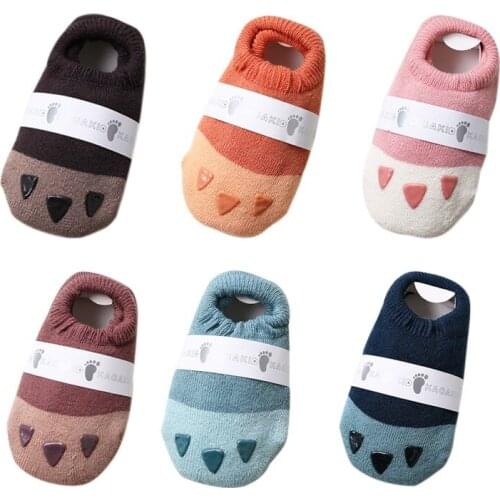 Newborn Toddler Baby Boy Girl Cute Floor Socks Anti-Slip Baby Step Socks 2019