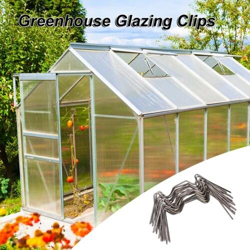 25pcs Greenhouse Film Garden Supply W Shaped Accessories Stainless Steel Ground Nail Mulch Lawn Outdoor Sunshade Plant