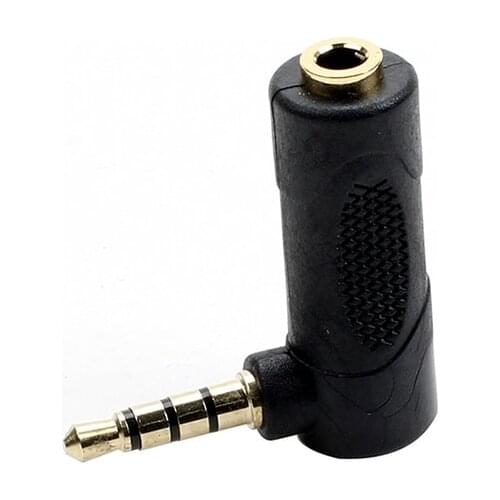3.5mm Male to Female 90 Degree Right Angled Adapter Audio Jack Stereo Plug Connector AUX Converter