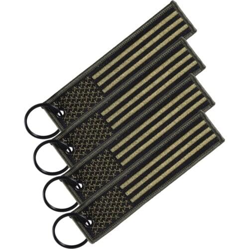 3 PCS/LOT US Flag Keychain Strap with Key Ring EDC for Motorcycles Scooters Cars and Patriotic American Flag Gift Keychains