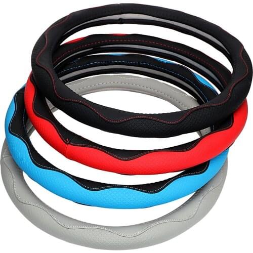 4 Colors Car-covers Microfiber Leather DIY Anti-Slip Car Steering Wheel Cover Universal Cartoon Style Auto Interior Accessories