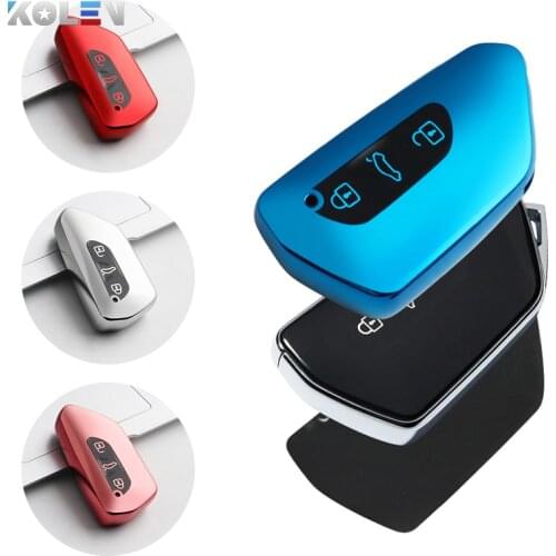 Soft TPU Car Remote Key Case Cover For VW Volkswagen Golf 8 MK8 2020 Skoda Octavia For Seat 3 Button Smart Key Shell Accessories
