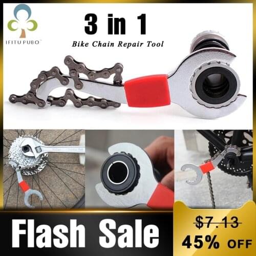 3 in 1 Portable Carbon Steel Bike Chain Repair Wrench Freewheel Wrench MTB Road Bike Bicycle Repair Tools Hand Tools Cycling GYH