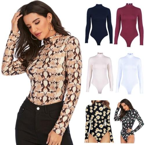 JESSILVIA Women's Long Sleeve Bodysuits