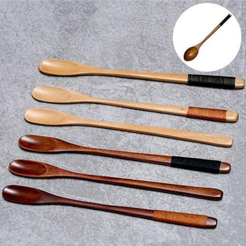 Coffee Spoon Creative Wood Tableware Stirring Rod Wooden Milk Honey Spoon Kitchen Accessories Set Kitchen Accessories