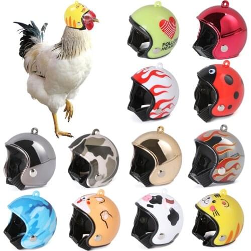 Creativity Chicken Helmet Hat Pet Protective Equipment Sun Protection Rain Helmet Toy Bird Pet Supplies Clothing Accessories