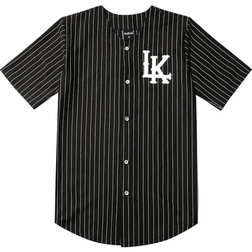 New 07 Last Kings baseball t shirt tyga jerseys black white unsex Men Women Hip Hop baseball jersey Tops rap rock T-shirts