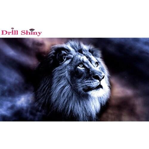 NEW Arrival diy diamond embroidery lion photo diamond painting cross stitch full Square mosaic rhinestone embroidery