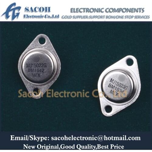 New Made in China 5Pairs(10PCS)/Lot MJ15022G MJ15022 15022 + MJ15023G MJ15023 15023 TO-3 Silicon Power Transistor