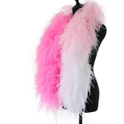 1.2 meter Fluffy Ostrich boa shawl/scarf Decorative feathers Wedding Party Dress Decoration soft feather Ribbon