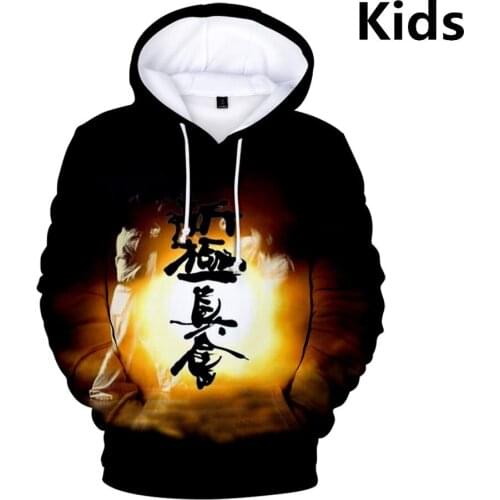 3 To 14 Years Kids Hoodies kyokushin Karate 3D Printed Hoodie Sweatshirt Boys Girls Long Sleeve Jacket Coat Children Clothes