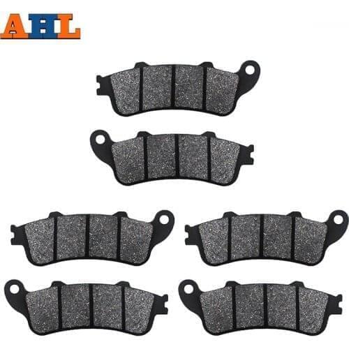AHL 3 Pairs Motorcycle Brake Pads For HONDA VFR 800 VFR800 Interceptor 1998-2005 Black Brake Disc Pad