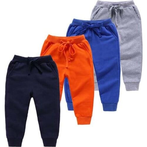 Spring Childrens Long Pants Colorful Boy Trousers Baby Clothes Fashion Pure Cotton Pockets Sports Kids Leggings New Arrival