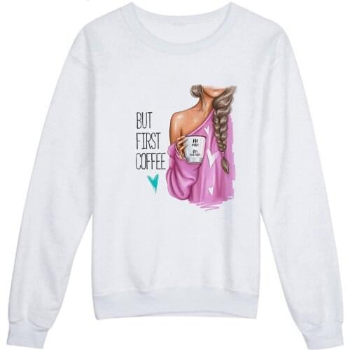 Sweatshirt Women But Fist Coffee Super Mom Pullover Streetwear Hoodie 2021 Instagram Fashion Clothes Y2k Vogue Grunge Aesthetic