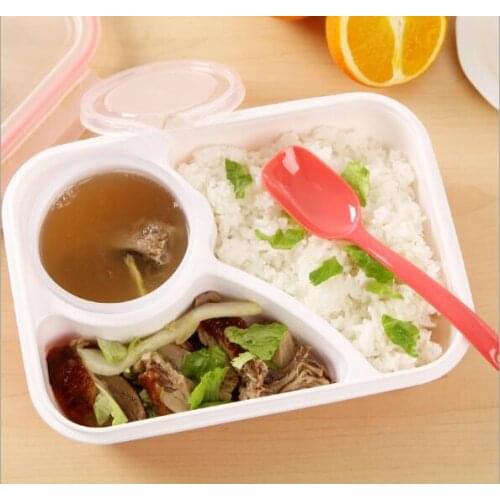 1PC PP Plastic Lunch Box 2 or 3 Lattice Japanese Bento Box Sealed Microwave Multi Lovely Sushi Box Tableware ENP 004