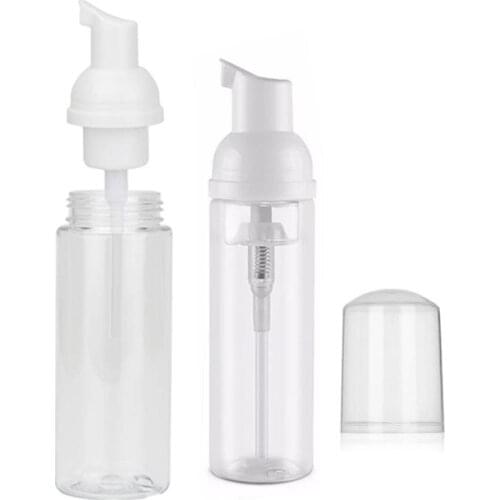 10pcs 60ml Plastic Foaming Bottles Pump Mini Travel Size Foam Dispenser Bottle for Cleaning Travel Cosmetics Packaging
