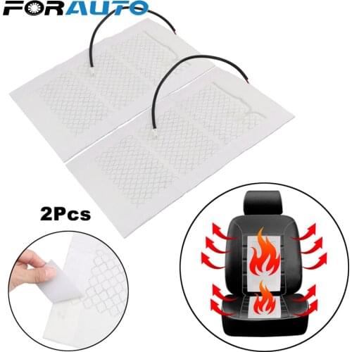 2Pcs 12V Car Heated Seat Covers Pad Car Styling Winter Warmer Safe Heater Mat Carbon Fiber Auto Seat Heating Pad Universal