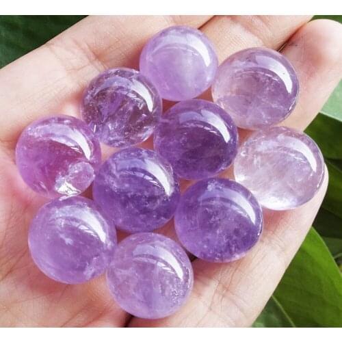 25~30mm NATURAL AMETHYST QUARTZ CRYSTAL SPHERE BALL HEALING