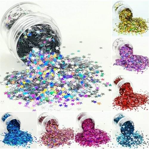 3mm Star Ultrathin Sequins Nail Art Glitter Mini Paillette Eo-Friendly PET Sequin Scrapbooking Decoration Manicure Material 8g